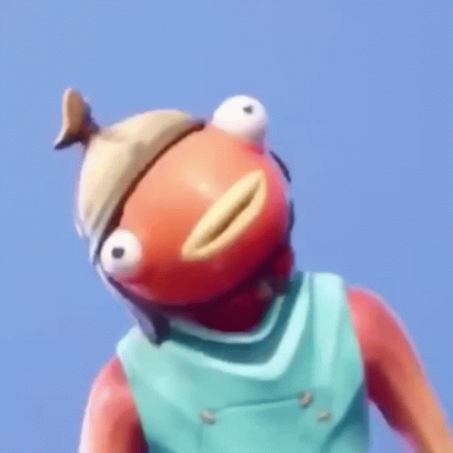 Fish With Hat Blue Vest Green Shirt