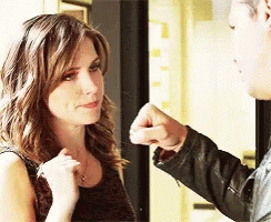 Sophia Bush Fist Bump With Guy GIF