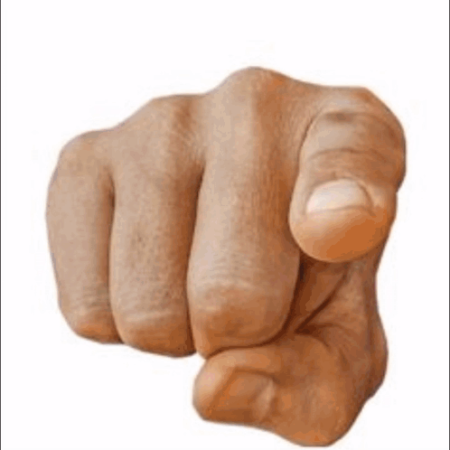 Fist Pointing at Camera