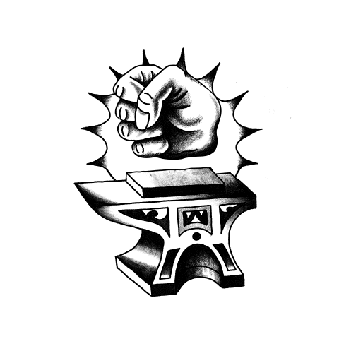 Fist Pounding On Anvil GIF