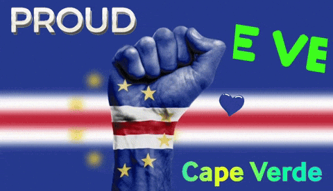 Fist With Cape Verde Flag And Words Proud E Ve Cape Verde GIF