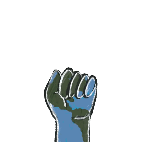 Fist with Climate Justice Text
