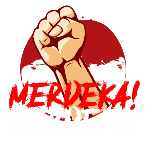 Fist with Merdeka Merdeka Words