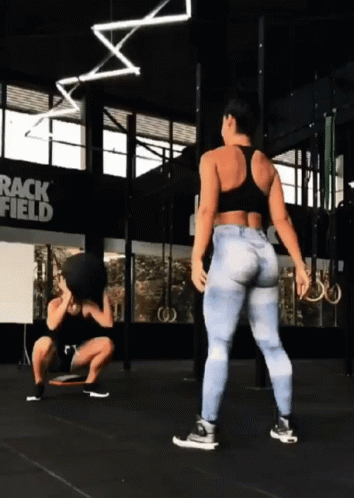 Fit Chick Fitness Ball GIF