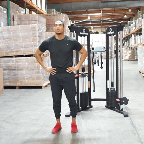 Fit Guy Lunge Training GIF