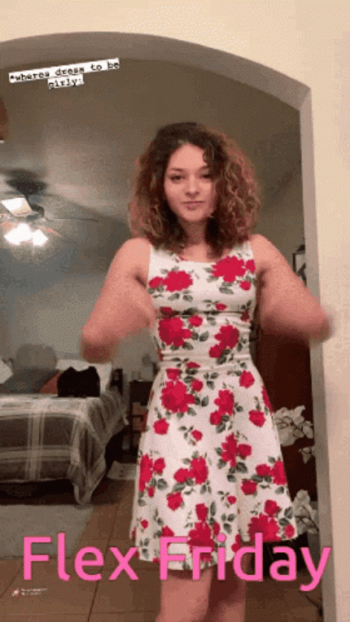 Fit Woman Flex Her Muscles GIF