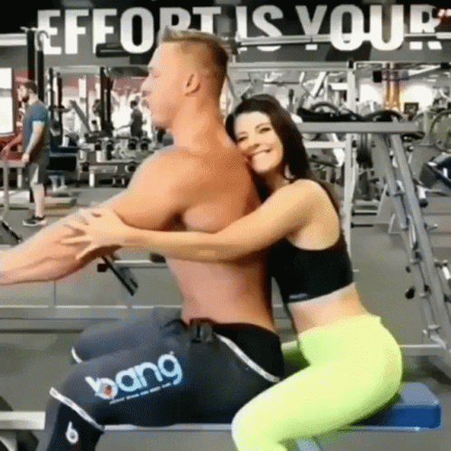 Fitness Couple Workout Gym GIF