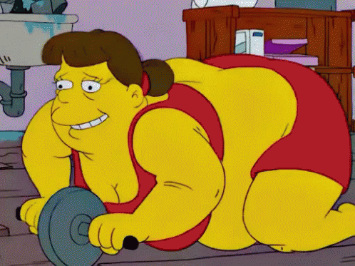 Fitness Funny Simpsons Cake GIF