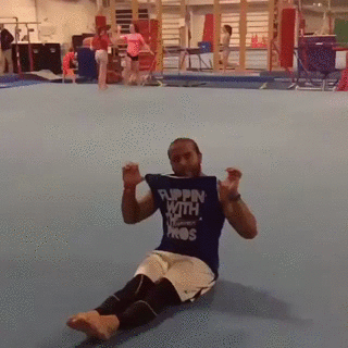 Fitness Man Back Flip GIF