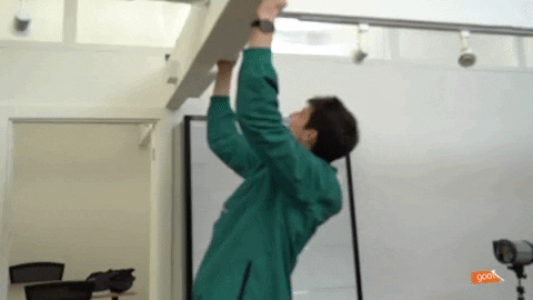 Fitness Pull Up Office Work Out GIF