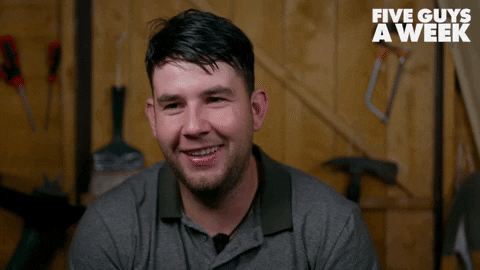 Five Guys A Week Contestant Snickering GIF