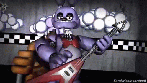 Five Nights At Freddy's Freddy Frostbear Playing Guitar GIF