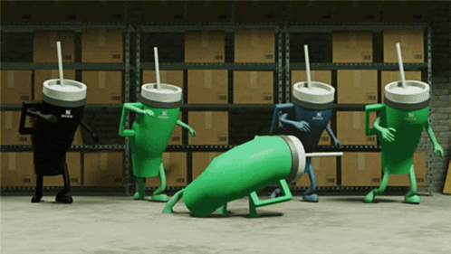 Five Stanley Tumbler Dancing GIF