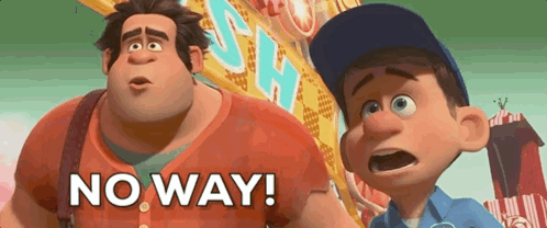 Fix It Felix No Way Wide Mouth GIF