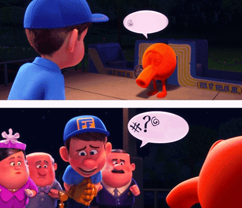 Fix It Felix Talking With Aliens GIF