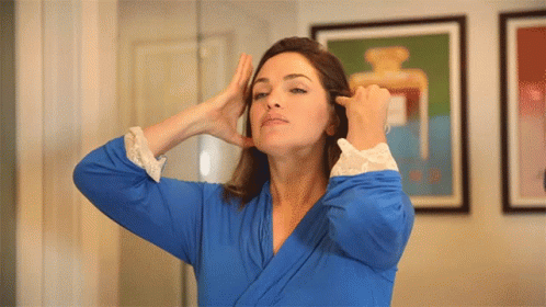 Fixing Hair Pull Up GIF