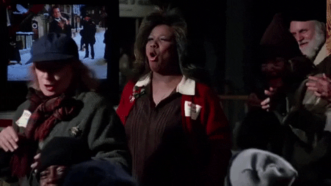 Flabbergasted Lady Clutch Pearls Scrooged Film GIF