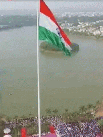 Flag Flying Over Water