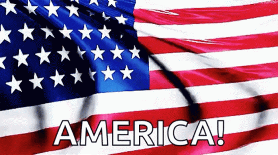 Flag Of America Wind Blown