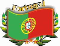 Flag Of Portugal With Laurel Wreaths And Stars GIF