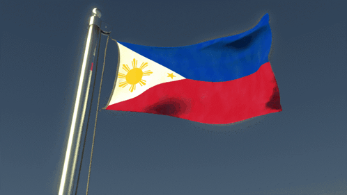 Flag Of The Philippines Waving In Air GIF