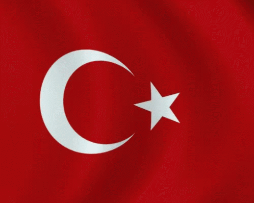 Flag Of Turkey With Crescent Moon And Star GIF