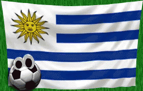 Flag Of Uruguay With Sun And Soccer Ball GIF