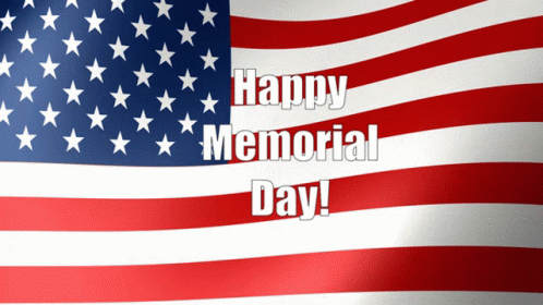 Flag Saying Happy Memorial Day