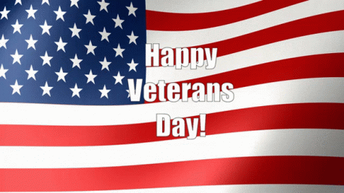 Flag Saying Happy Veterans Day