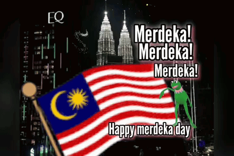 Flag Saying Merdeka Merdeka Merdeka Happy Merdeka Day GIF