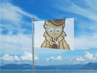 Flag Saying Neutrine Nation Against Blue Sky GIF
