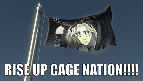 Flag Saying Rise Up Cage Nation GIF