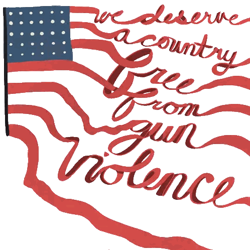 Flag Saying We Deserve Gun-Free Country