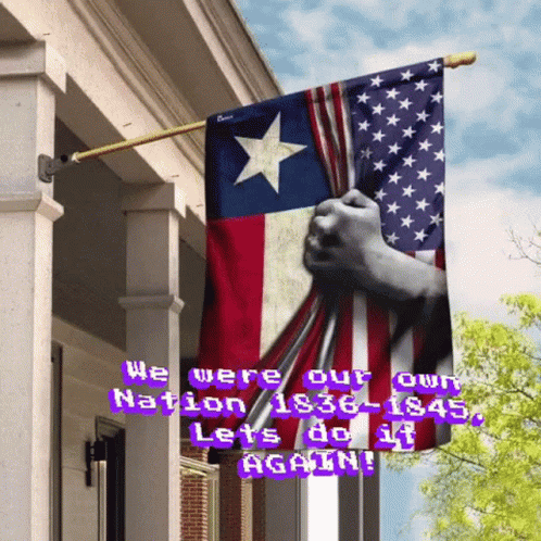 Flag Saying We Were Our Own Nation 1836-1845