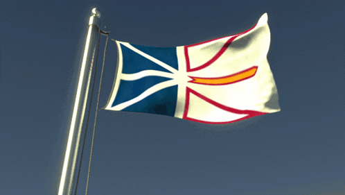 Flag with Blue White Red and Yellow Stripe