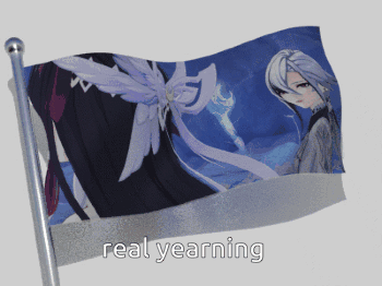 Flag With Girl Saying Real Yearning