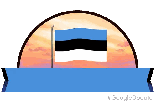 Flag With Happy Esto Text