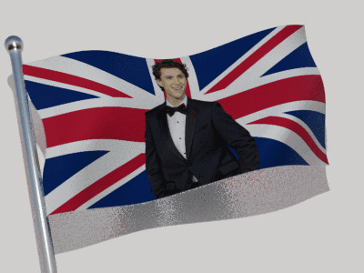 Flag With Man in Tuxedo