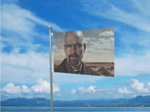 Flag With Man With Glasses and Beard