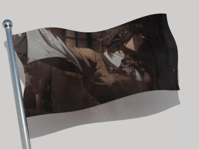 Flag With Person's Image GIF