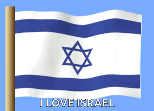 Flag with Star of David I Love Israel