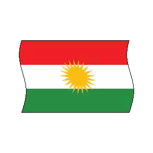 Flag with Sun Waving in Wind