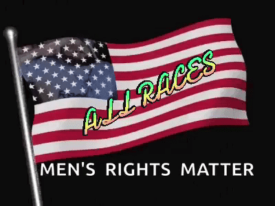 Flag With Words All Races GIF