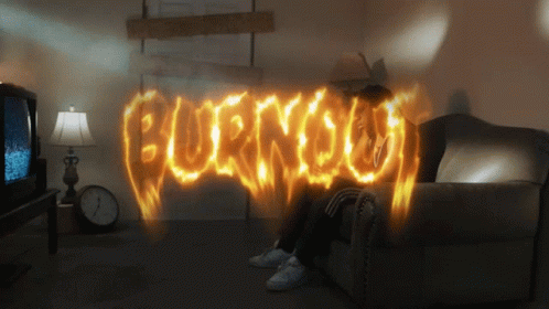 Flaming Burnout Lettering GIF