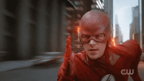 Flash Running Yellow Lightning GIF