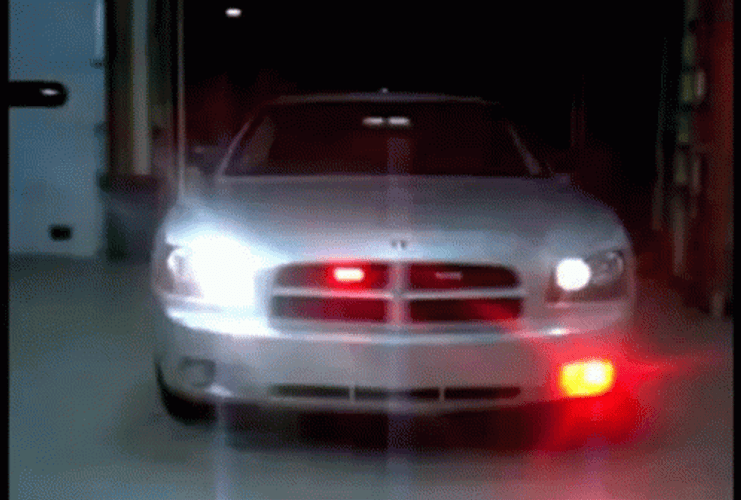 car flashing lights
