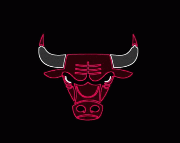 Flashing Chicago Bull Logo GIF