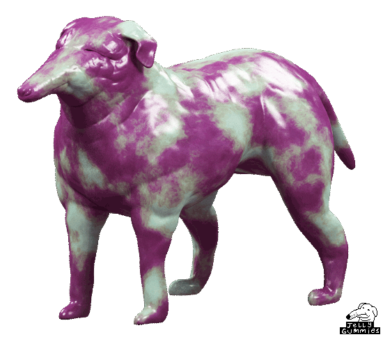 Flashing Lilac Jellygummies Dog GIF