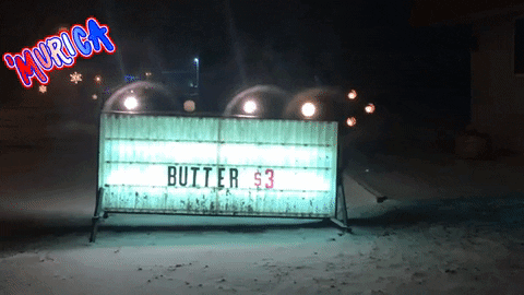 Flashing Neon Road Sign Butter Season 3 GIF