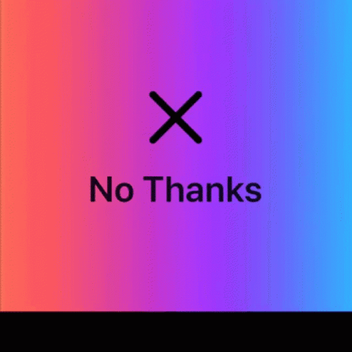 Flashing No Thank You Message GIF